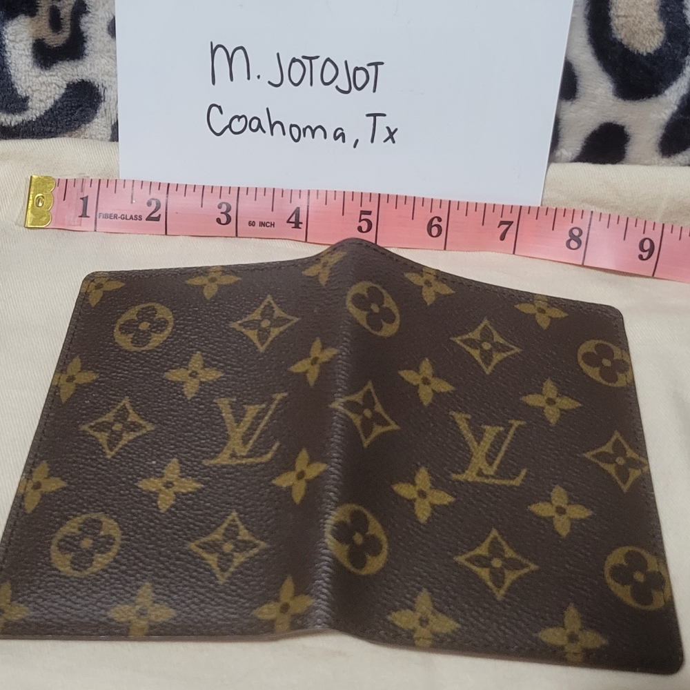 LV monogram passport holder